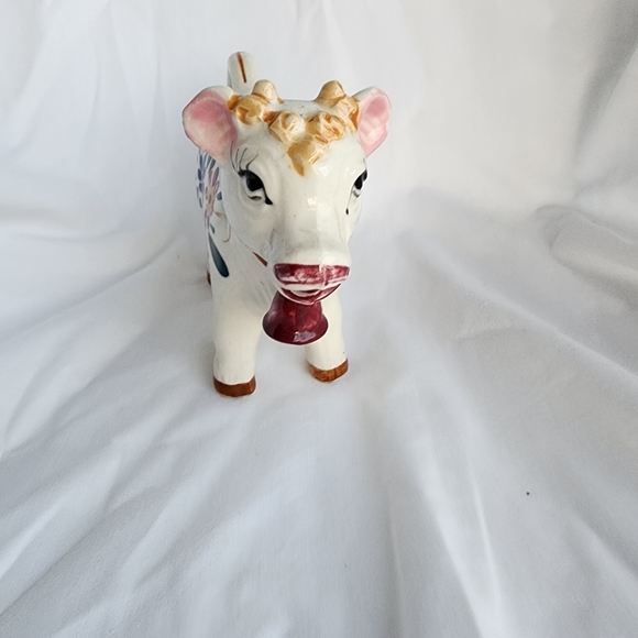 Vintage Royal Japan Cow Creamer or Planter Handpainted with spout - Picture 7 of 16